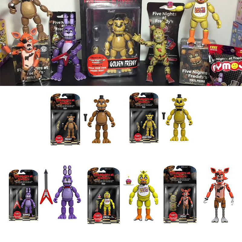 Fnaf Funko Five Nights At Freddys Action Figure Articulated Golden Freddy Parts Foxy
