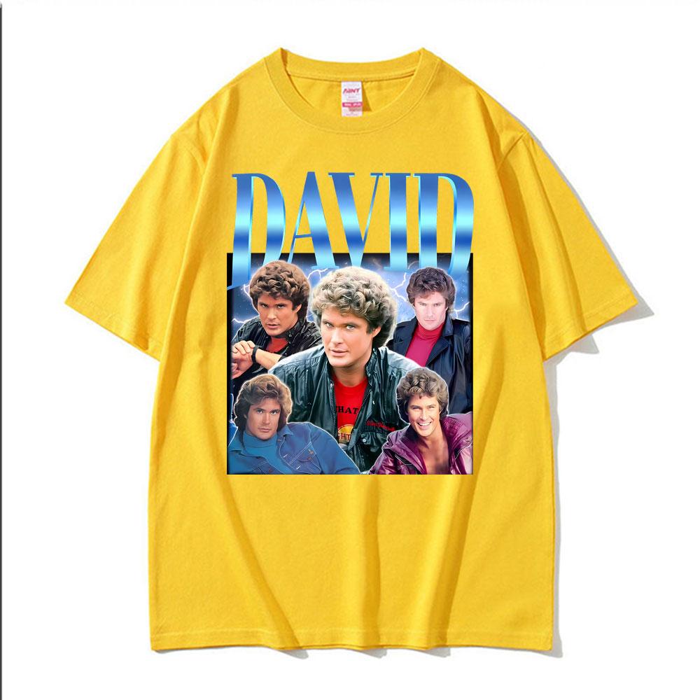David Hasselhoff Homage Retro Graphic T Shirt Unisexs Clothing Harajuku Gothic Oversized T Shirts Summer Tops High Quality Tshirt