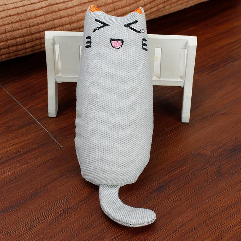 Catnip Plush Thumb Doll: Self-Entertainment Teething Toy, Bite-Resistant for Cats