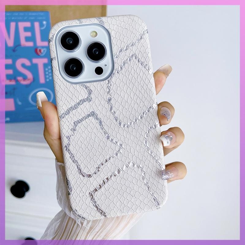 

Узор «Серебряный кольчатый питон» подходит для чехла iPhone 13, получехла 14promax, iPhone12 и является противоударным для 11 женщин iPhone 11 6.1 inch