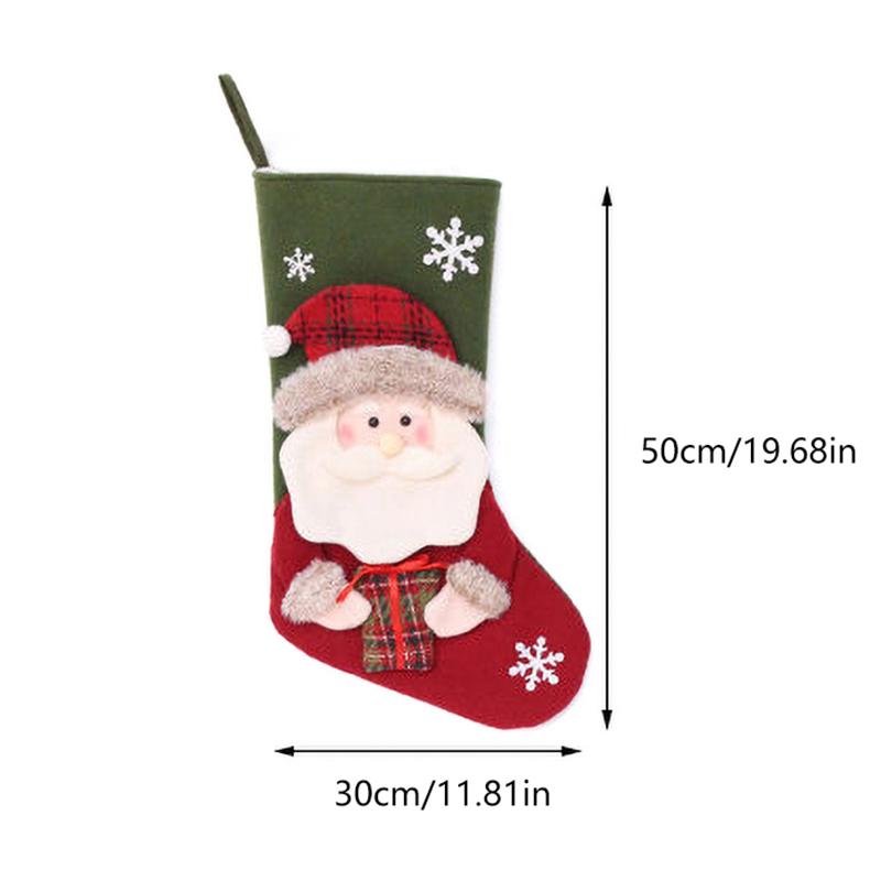 Snowman Santa Claus Reindeer 3D Christmas Stocking Christmas Home Decor Birthday Gift For Friend Family