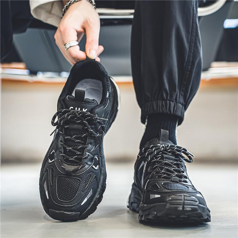 2025 Men's Shoes 2025 New Summer Tide Brand Niche Running Sports Leisure Mesh Breathable Thick-soled Dad Tide Shoes