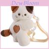 Cat Pattern Plush Kids Shoulder Bag With Soft Material For Daily Use