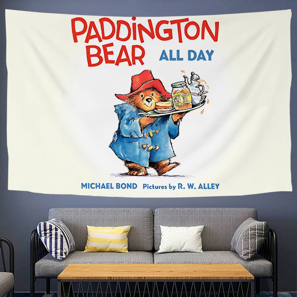 PPaddington Bear Chart Tapestry For Living Room Home Dorm Decor Art Home Decor