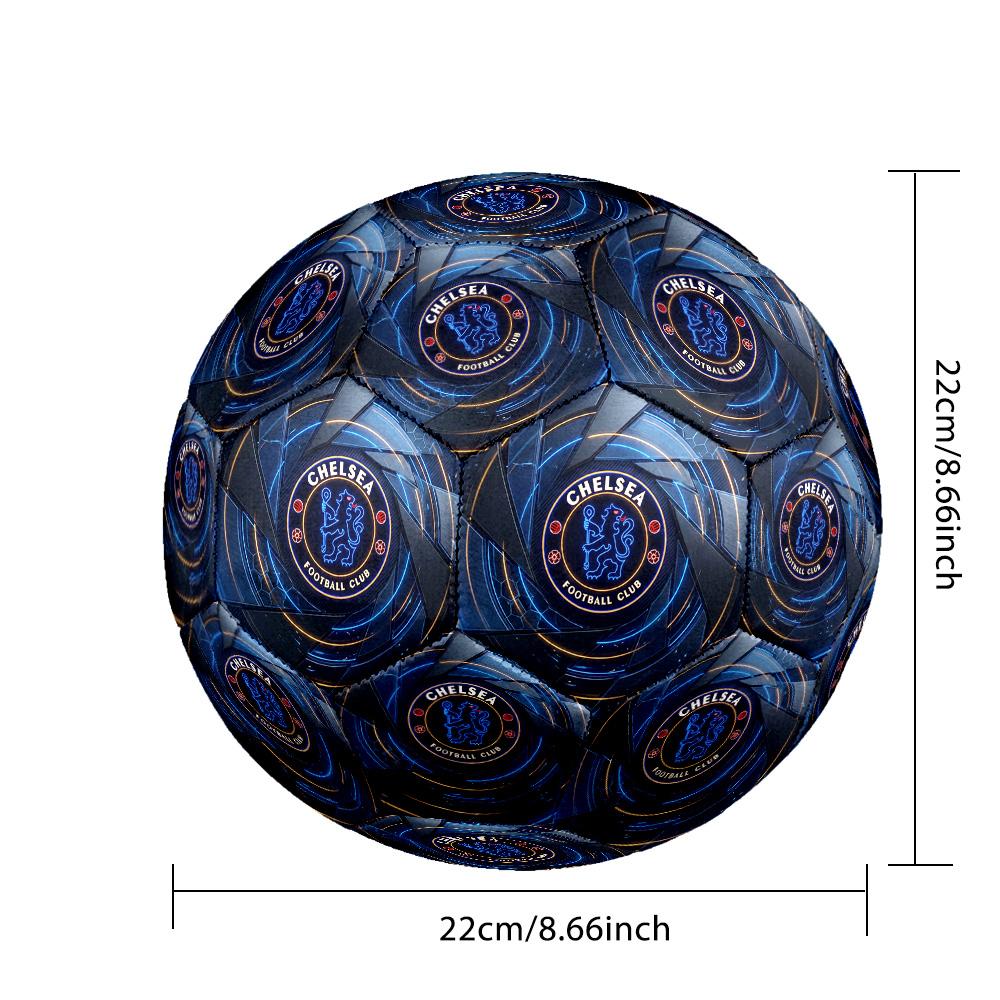 Chelsea FC Theme soccer ball Size 5 Soccer Ball Soft Touch Professional Training Football for Outdoor Sports