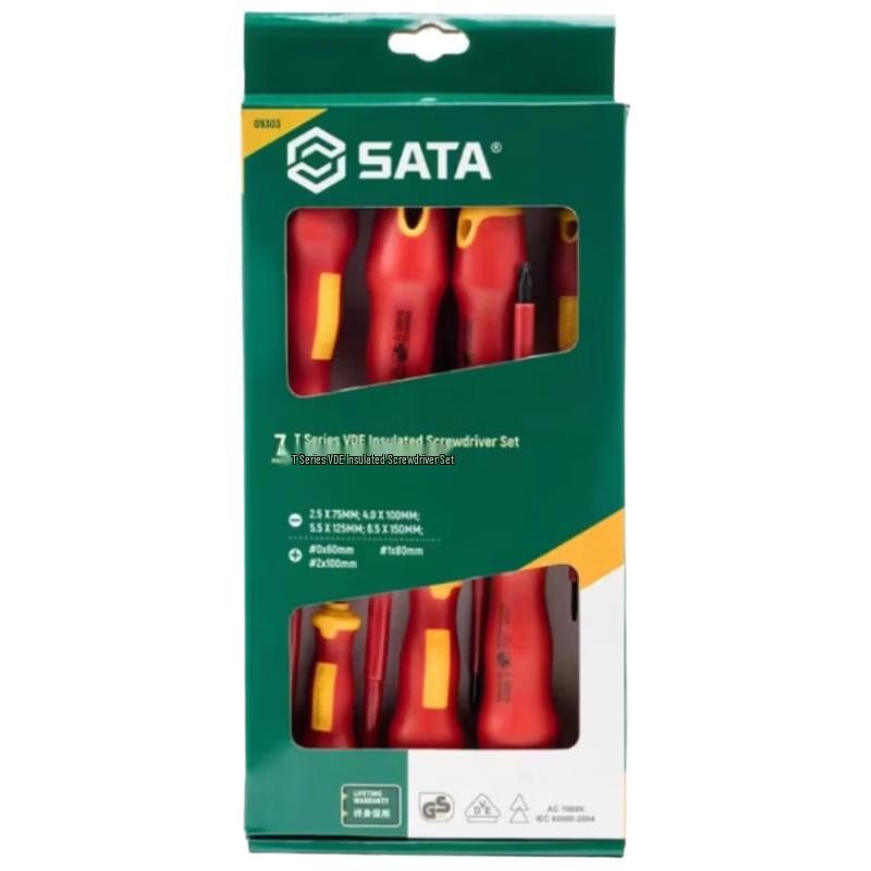 SATA T-Series VDE Insulated Screwdriver Set 7-Piece