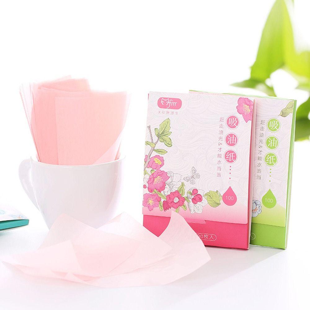 100Pcs Oil Removal Face Oil Blotting Paper Anti-grease Facial Oil Absorbing Paper Summer