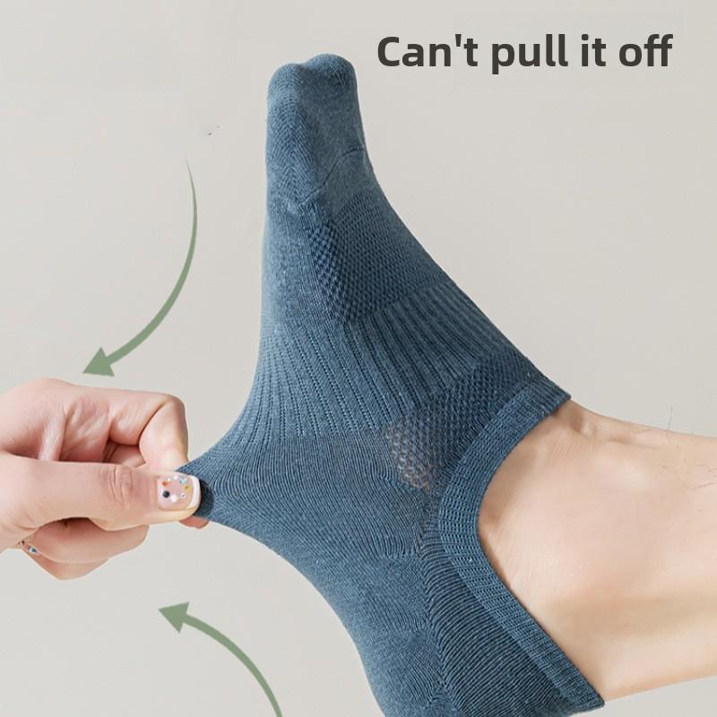 Boat Shoes Men's Pure Cotton Low-cut Cotton Socks, Spring/summer Lightweight Pure Cotton Socks, Low Heel, Anti-slip, Invisible Socks