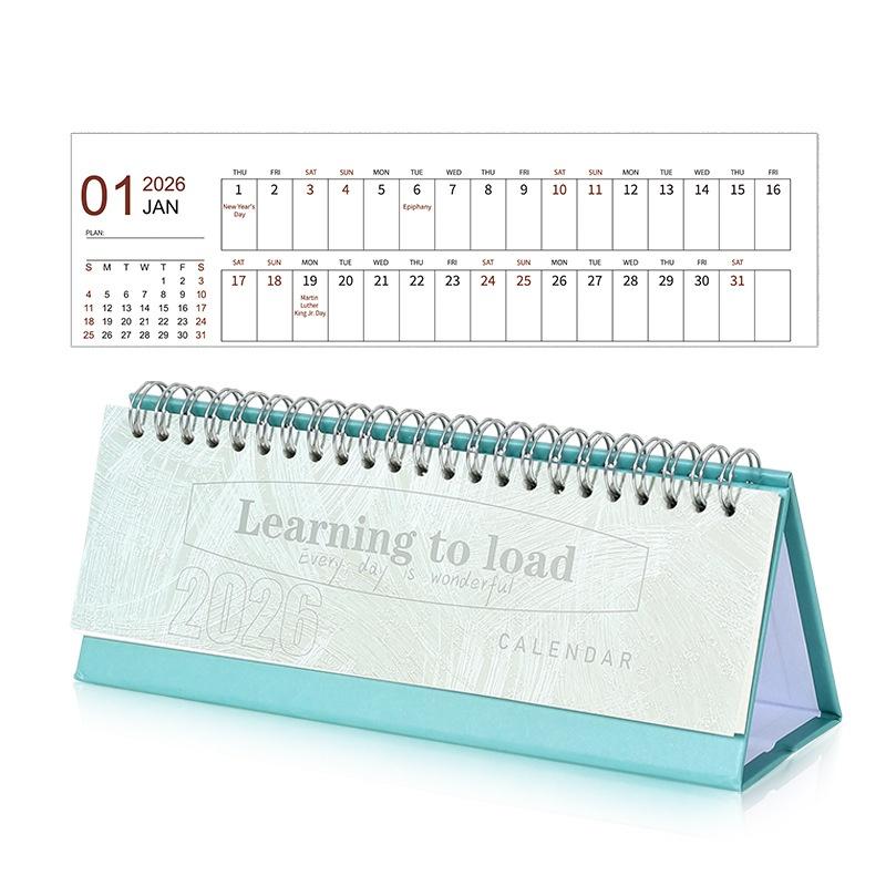 2026 Minimalist Mini English Desk Calendar Planner Office Desktop Ornament