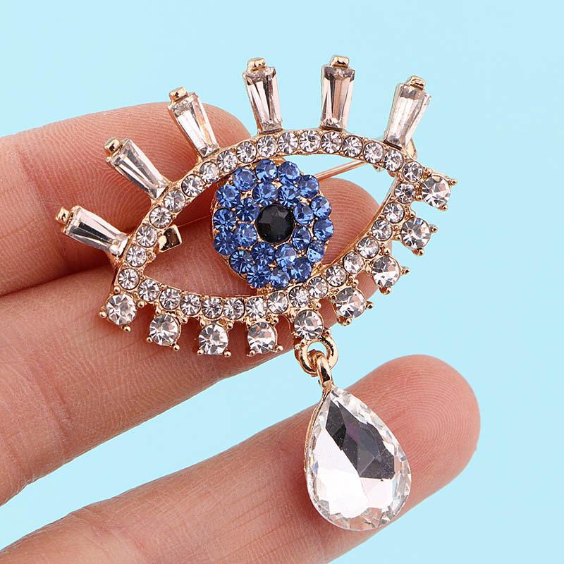 Exquisite Luxurious Temperament Devil'S Eye Brooches For Women Clothing Coat Jewelry Accessries Gifts