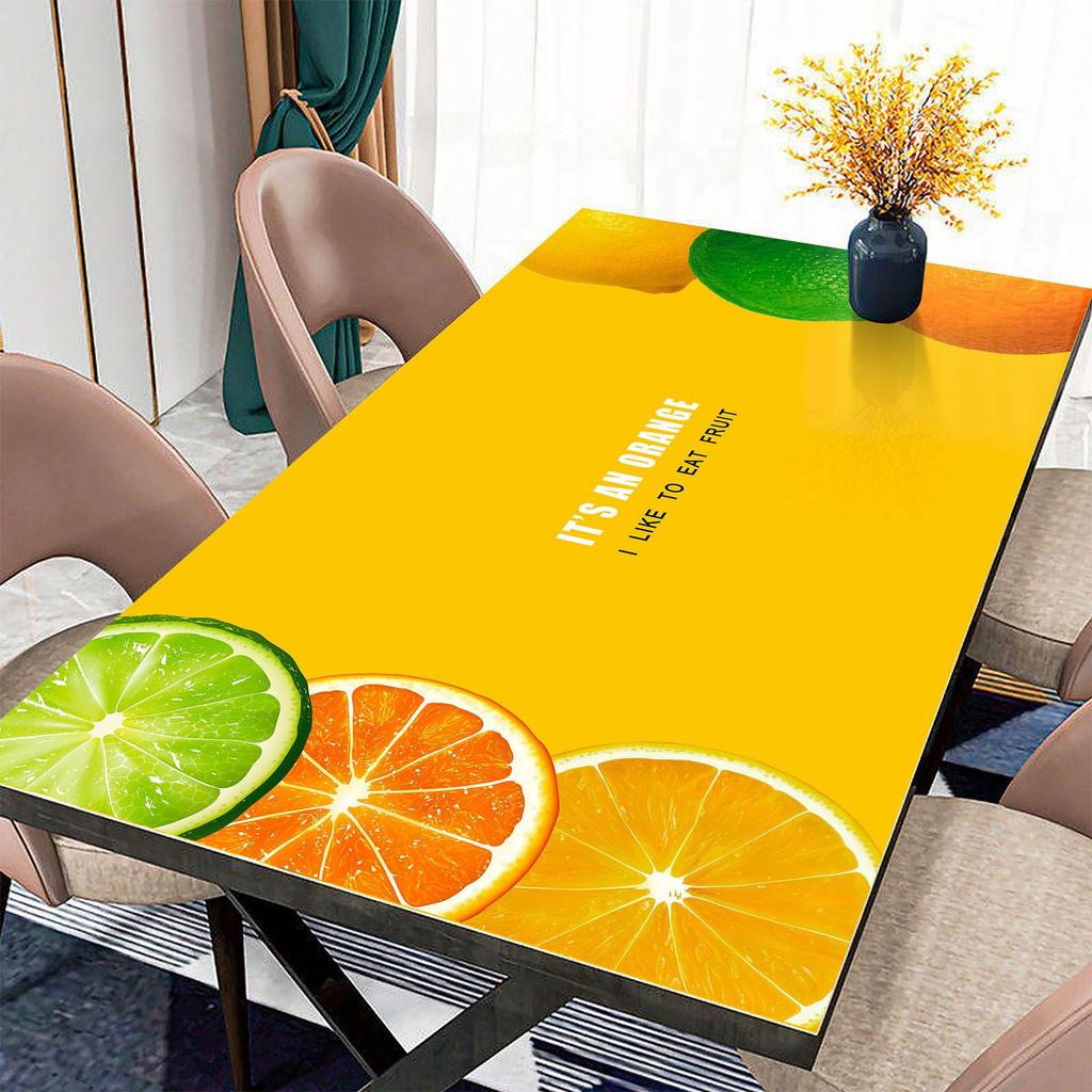 Tablecloth Waterproof, Oil-Proof, Anti-Scalding, Leave-In Soft Glass Dining Table Mat Pvc Premium Desktop Cloth Coffee Table Protective Mat