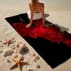 Gothic Rose Artwork Beach Towel, Super Soft Microfiber, Gift for Her/Him, Birthday, for Pool, Beach, Travel, Home Decor Fan gifts
