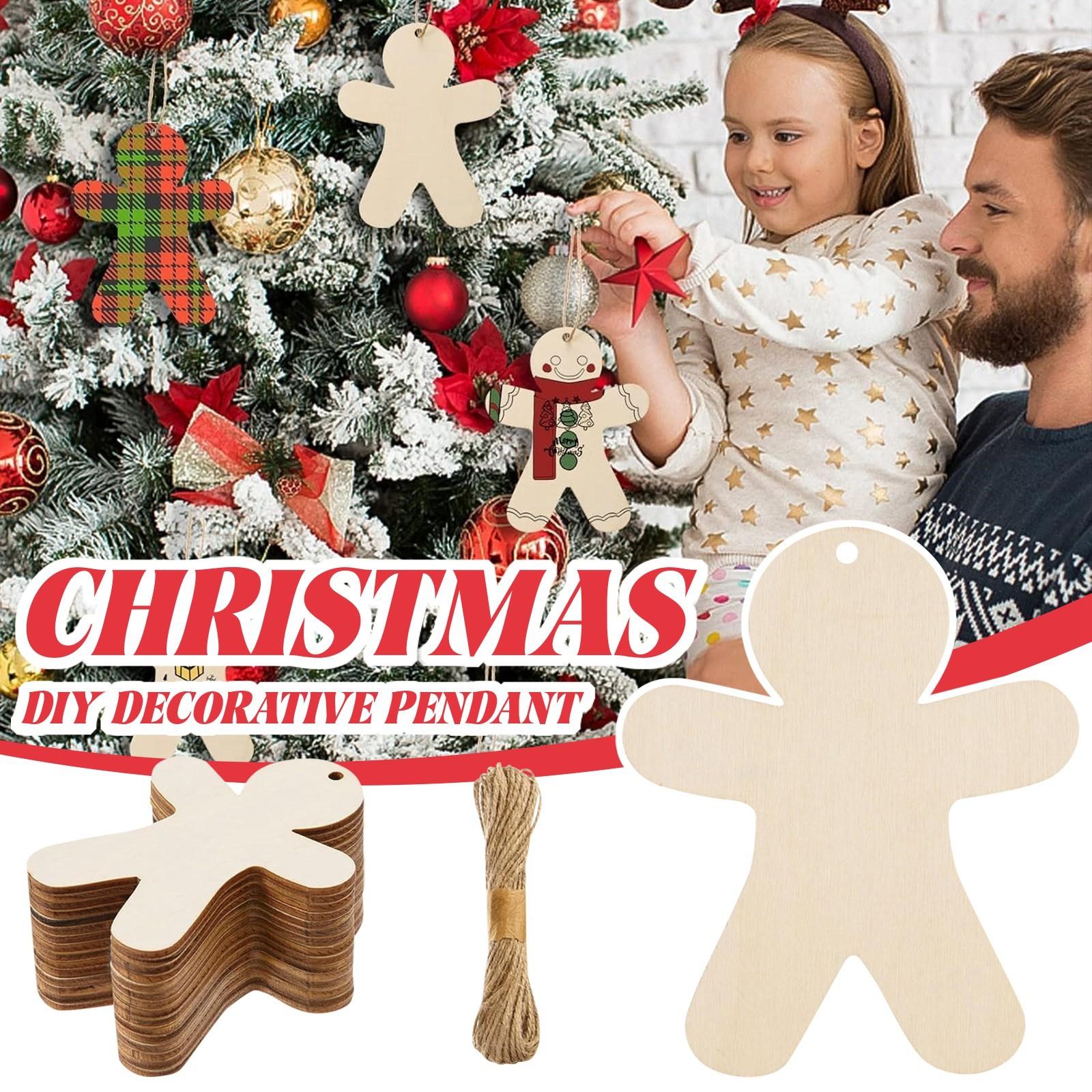 

Рождественская елка своими руками деревянное украшение подвесное 10 шт. One Size белый