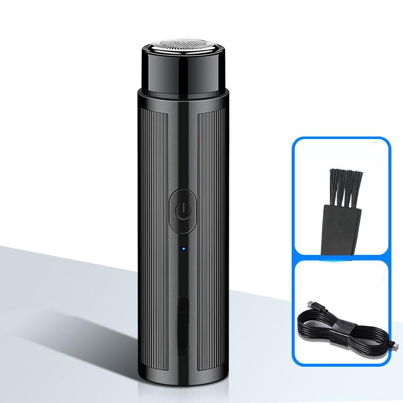 

Портативная мини-электробритва, триммер для бороды, мужская бритва, бритва, USB, дорожный инструмент для бритья лица ZH чёрный