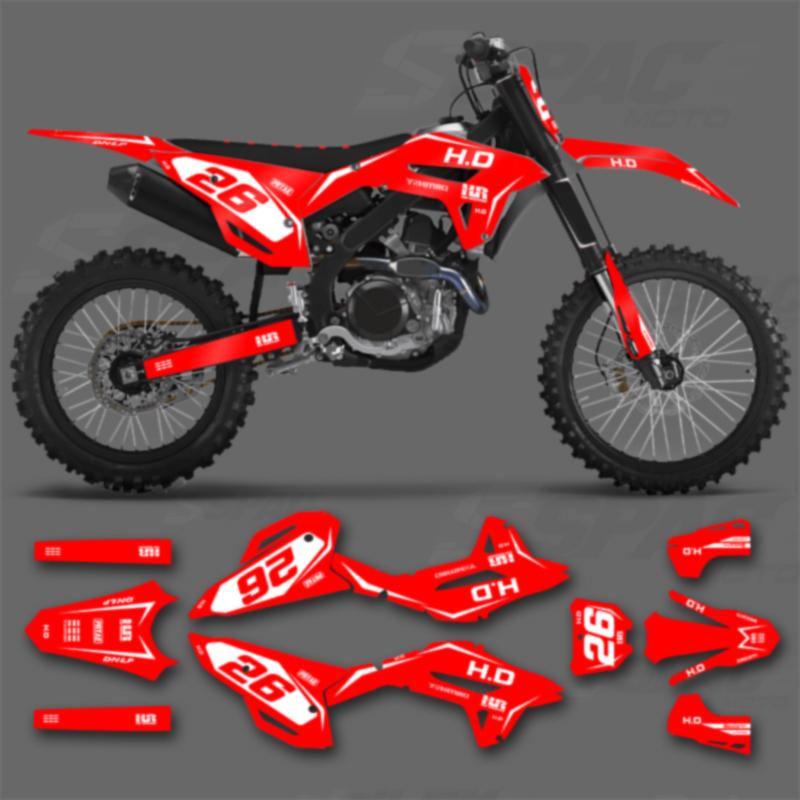 SPACE Custom Motorcycle Graphics Background Decal for HONDA 2022-2024 CRF250R CRF 2021 2022 2023 CRF450R Decals Stickers Kits 07