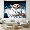 Lionel Messi With World Cup Trophy Tapestry Hanging for Bedroom,Livingroom, Playroom,Decor Art Room Wall Tapestry Holiday and Birthday Gifts
