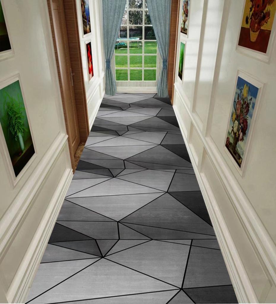 Modern Runner Long Corridor Carpets Washable Luxury Hallway Decor Home Floor Mats Entryway Rug