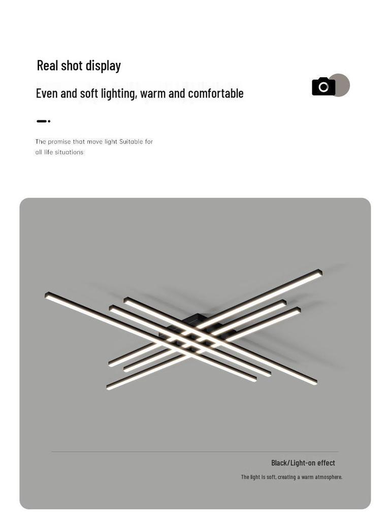 Modern Minimalist LED Ceiling Light for Living Room, Bedroom, and Study