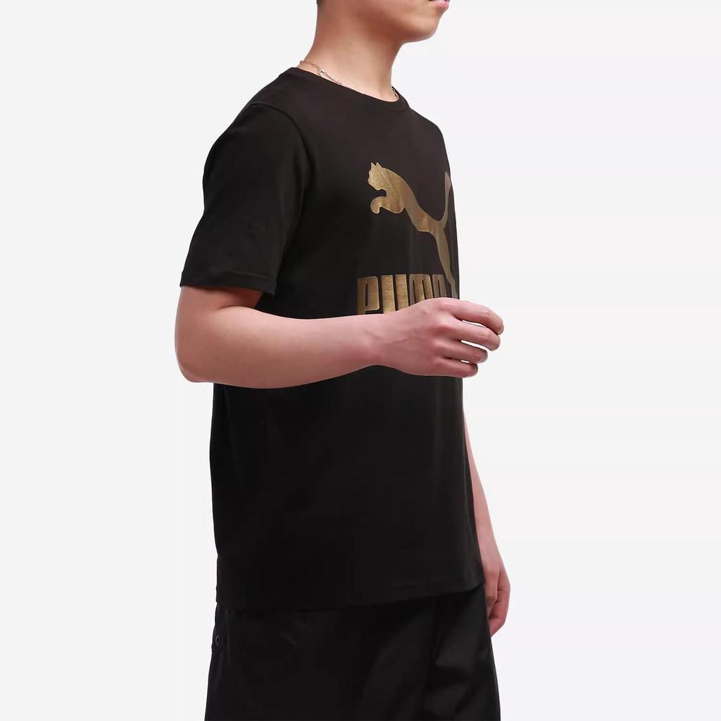 PUMA T Shirts Men's Black Crew Neck Moderate Straight Fit 532280-98