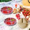 Silicone Divided Kitchen Dining Storage Plate Infant Dinnerware Toddlers Adults Washable Reusable Eating Training Dish