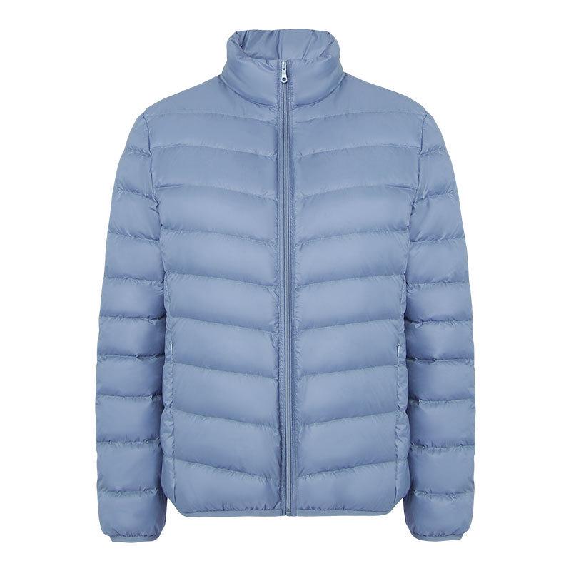 2024 Women's Slim Fit Lightweight Down Jacket - Autumn/Winter, Short, 90% White Duck Down, Stand Collar, Korean Style, Plus Size Available.