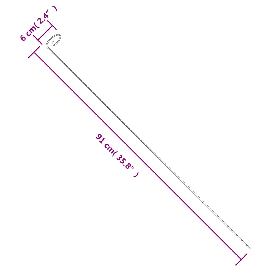 Pflanzstützen 20 Stück Dunkelgrün 91 cm Stahl