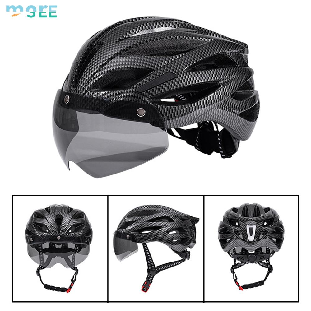 SeeMore Impact Resistant Protective Helmet Skateboard Bike Helmet Scooter Helmet Shock Absorbing With Rechargeable Lights Visor M