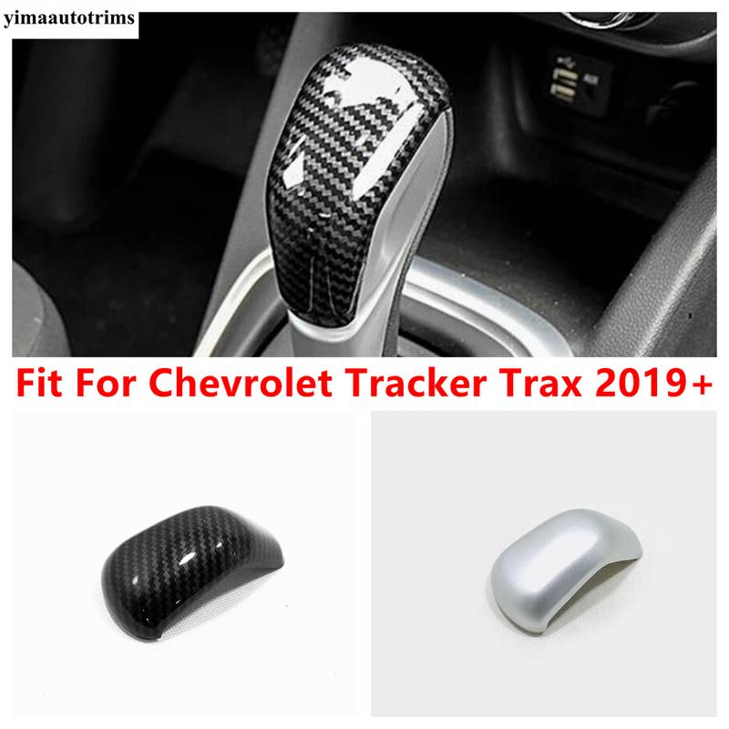 Transmission Gear Shift Shifter Knob Gear Head Handle Cover Trim For Chevrolet Tracker Trax - Carbon Fiber Accessories
