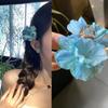 National style flower hairpin female side clip ball head flower hairpin hair card ponytail flower clip camellia small grab clip