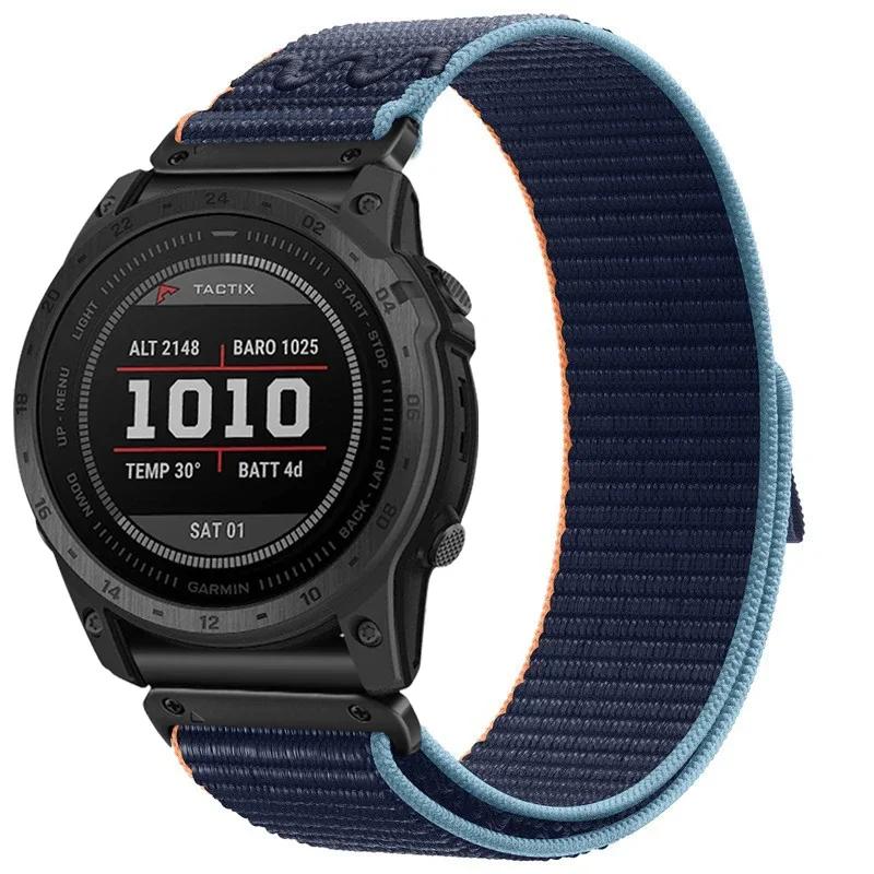 22mm 26mm Quick Fit Nylon Strap for Garmin Watch Fenix 8 47mm 51mm 7 7X Pro 6X 5X Enduro 3 Fenix 5 5X 6 6XPro 935 Band Watchband