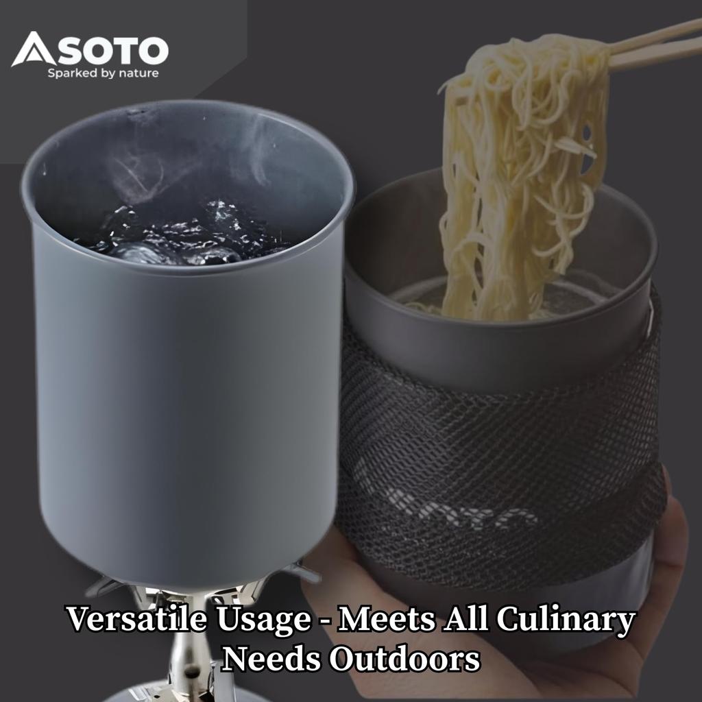 SOTO Cookware Mug Set for and Outdoor Activities Thermolite & 4-Piece - Lightweight, Compact, Solo/Duo Use, Hiking, Trekking, Camping, - SOD-522