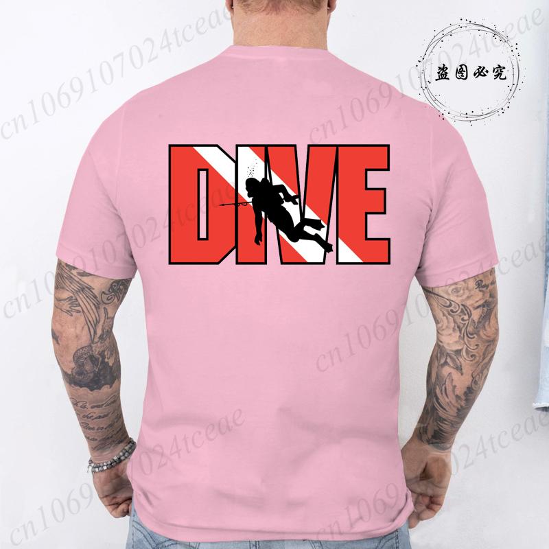 New Fashion T Shirt for Men Casual Short Sleeve Hip Hop Streetwear SCUBA Dive Print Tee Shirt Pullover Mens Women T-shirt Tops