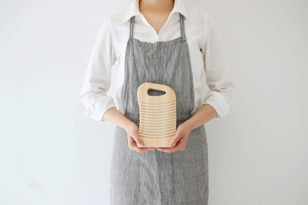 Woodpecker Wooden Hinoki Made In Natural Hinoki Wood Washboard Washboard, Japan, (Small)