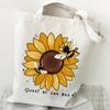 Borsa a Tote in Tela Girasole e Ape Versatile Borsa a Spalla da Sottobraccio per Lavoro Scuola Pendolarismo