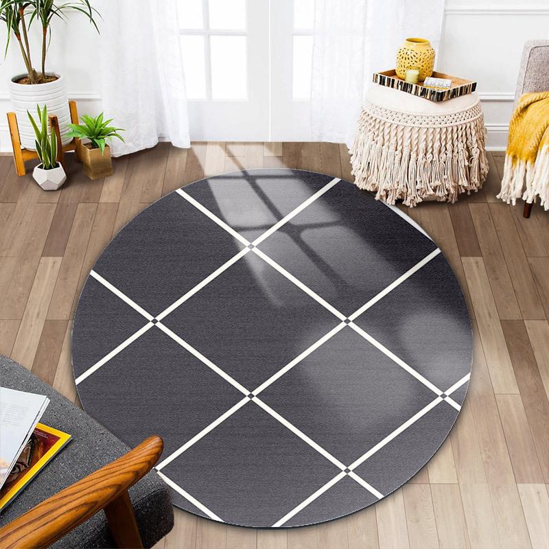 Nordic Round Carpet Table Cushion Carpets for Living Room Bedroom Decor Large Rugs for Bedroom Washable Mat