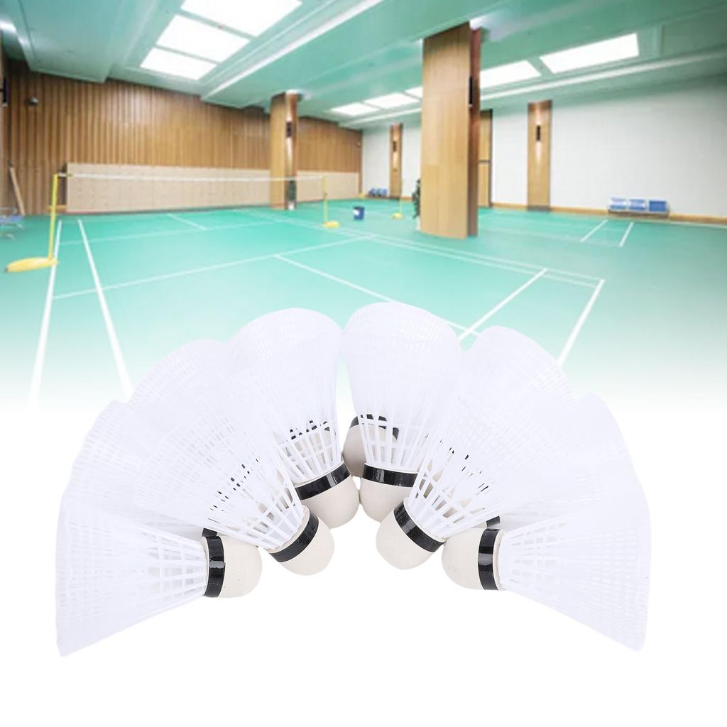 12 Peças Petecas de Nylon com Estabilidade Alta Velocidade Bolas de Badminton para Prática de Batidas Treino Esportes Internos ao Ar Livre
