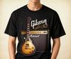 T-shirt Unisex in Cotone a Maniche Corte Gibson Les Paul Guitar Unisex Nera S-5XL Nuova con Etichetta