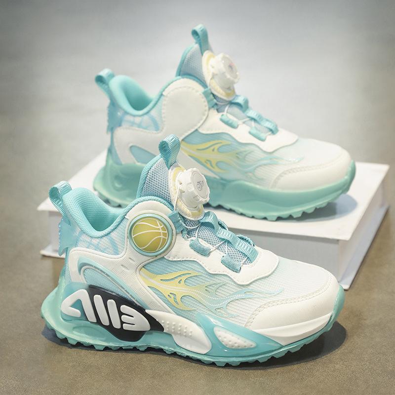 Children's shoes spring and summer new mesh breathable boys basketball shoes medium and older children's sports shoes non-slip running shoes tide