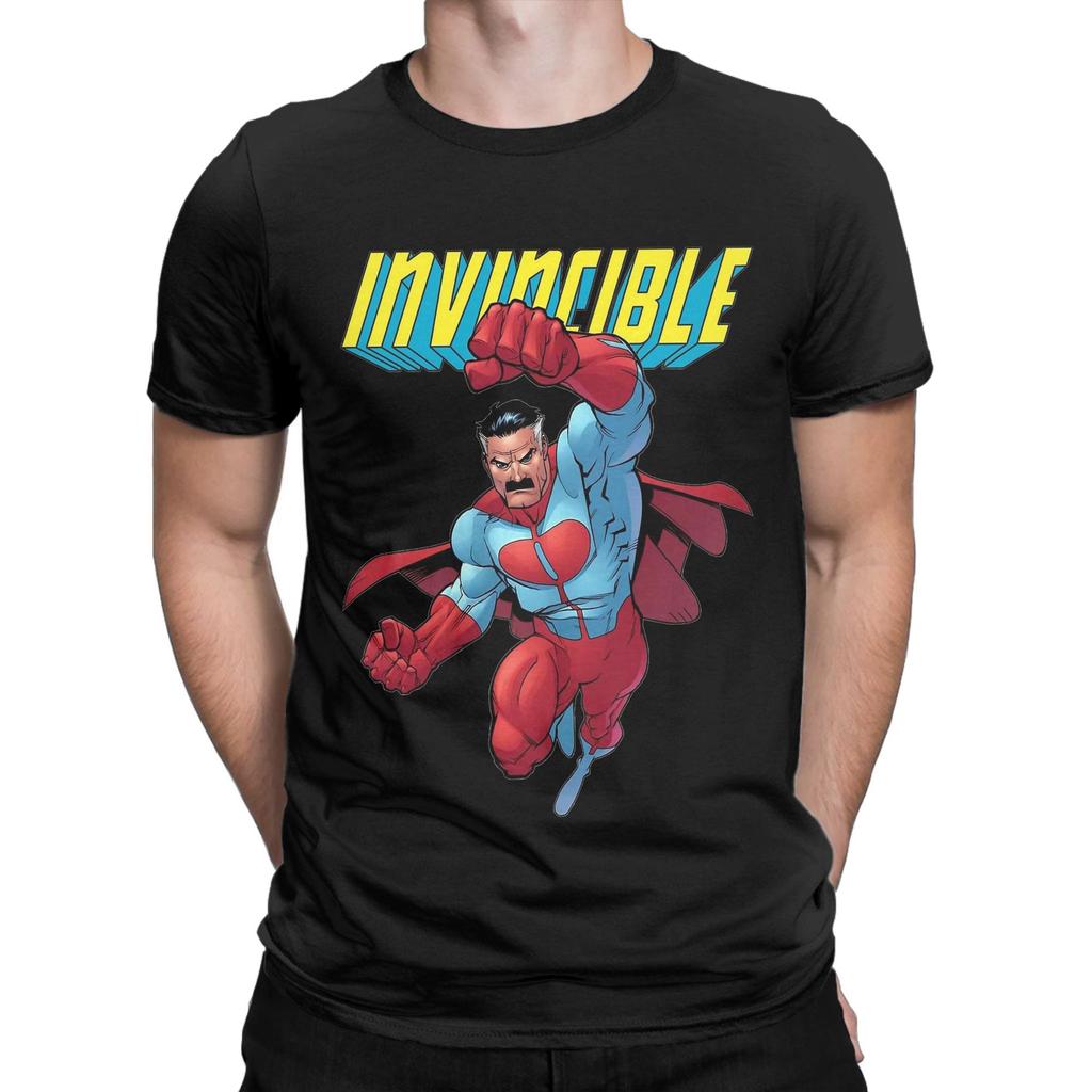 Men's invincible  Omni Man T Shirt  Pure Cotton Tops Funny Short Sleeve Round Neck Tee Shirt Gift Idea T-Shirt