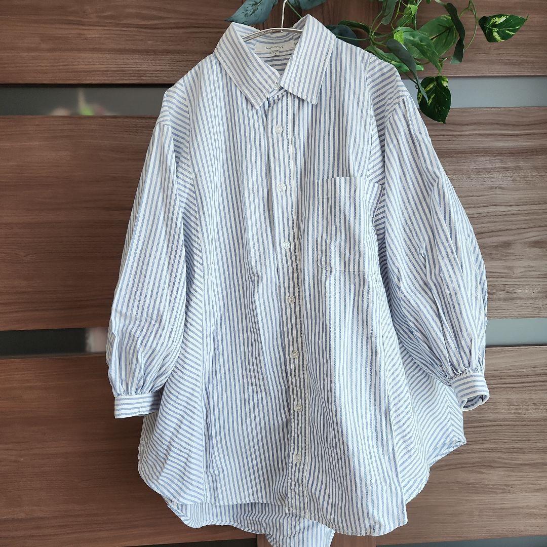 MOUSSY striped long sleeve shirt overshirt