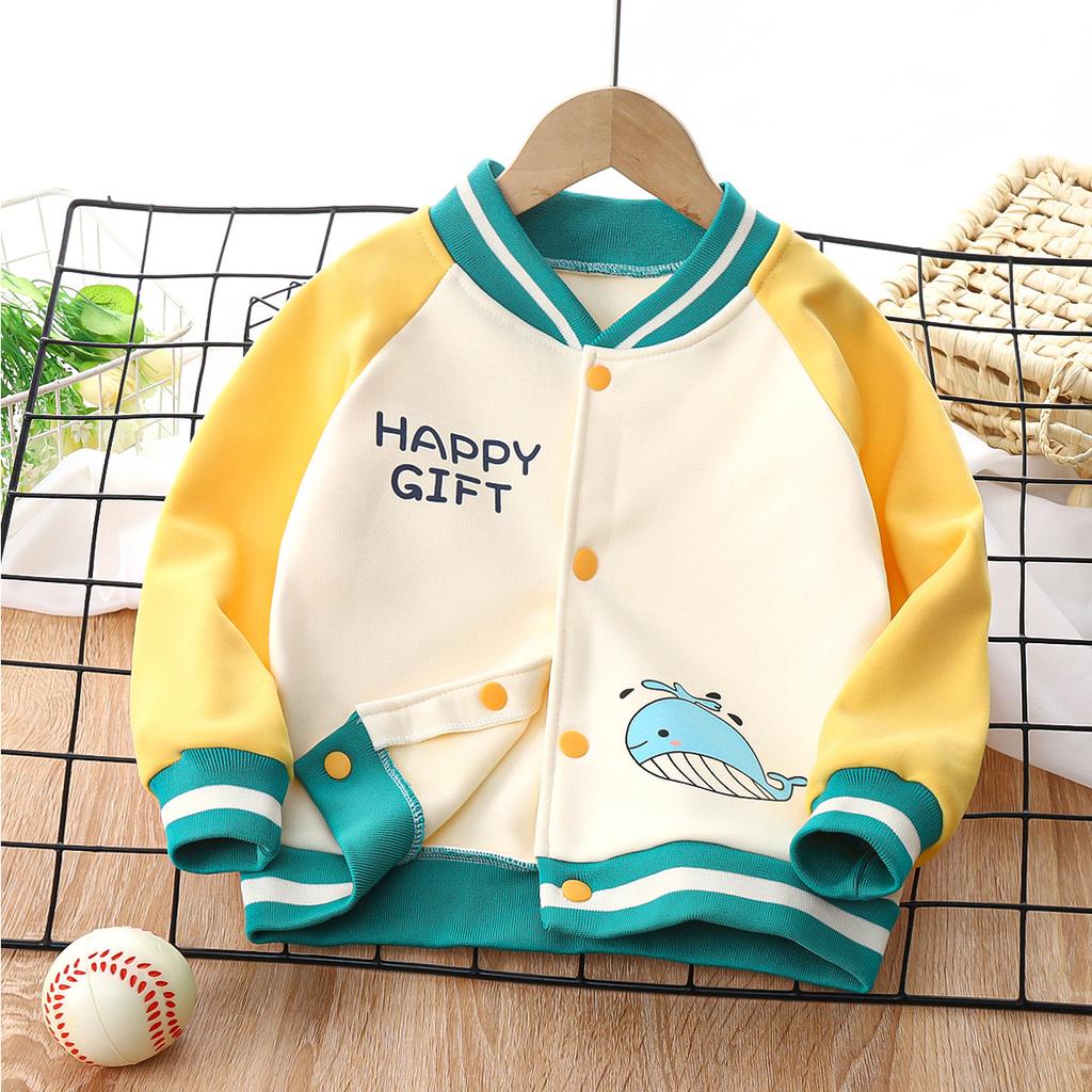 1-6T Spring Kids Jacket Boy Coat Autumn Baseball Uniform Cotton Light Outerwear Baby Toddle Child Outerwear