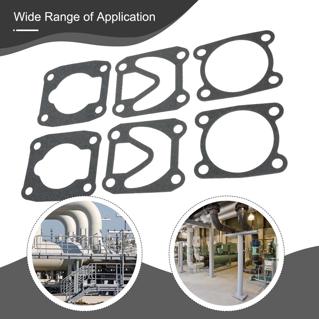 Air Compressors Valve Plate Washers Valve Plate Gaskets 6pcs Black Hole Spacing: 48x62mm Plastic Replacement Parts