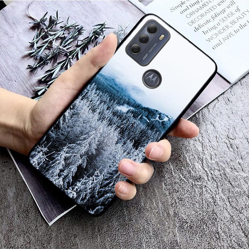 Winter schnee Frohe Weihnachten Telefon Fall für Motorola Moto G22 G60 G52 G9 G7 Plus G8 Power G100 G Stylus G30 g10 GPure