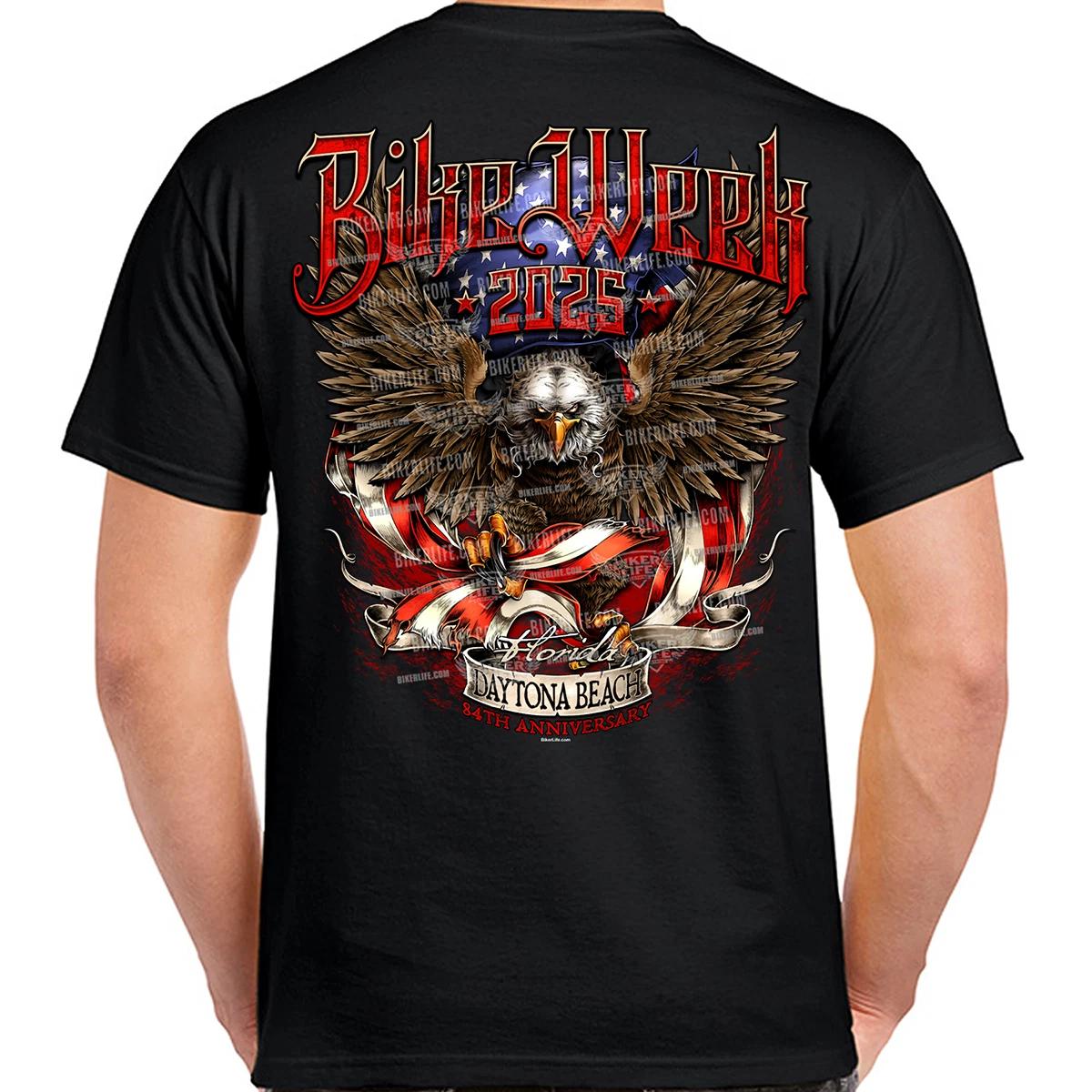 2025 Bike Week Daytona Beach Heroic Eagle T-Shirt No Harley 2XL