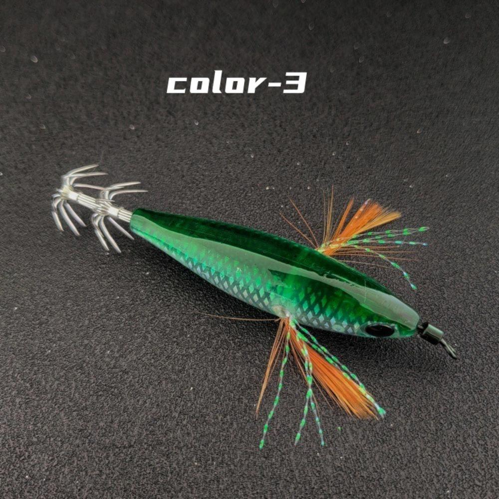 5pcs UV Tinsel Eging Bait 5Pcs Per Set Saltwater Squid Lure Squid Jig Lure  Saltwater Fishing