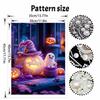 Halloween pumpkin pearl painting handmade diy art pearl home decoration painting