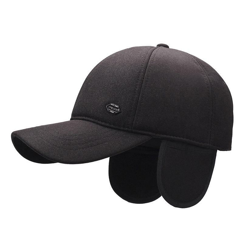 Men's Thickened Woolen Duckbill Hat with Ear Protection - Ideal for Dad, Grandpa, and Elderly - Warm Winter Baseball Cap