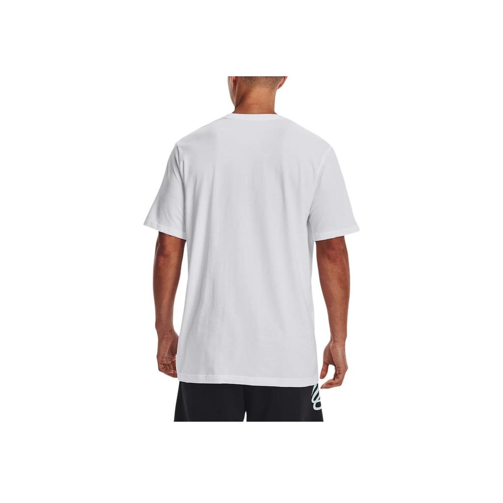Under Armour Pattern Print Crew Neck Short Sleeve T-Shirt Men Tops White 1374209-100