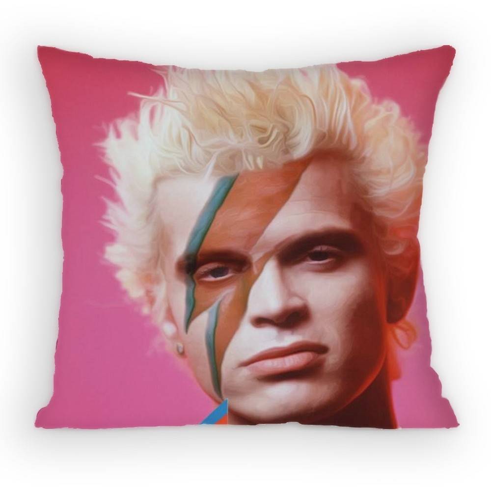 Famous BBilly Idol Pillow Case Antidustmite Pillowcase Invisible zipper silky short plush Sofa cushion cover
