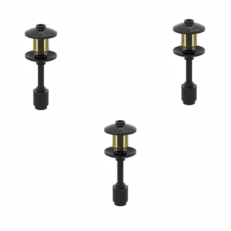 MOC Steine Mittelalter Alchemie Raum Küche Zauberer Trank Bausteine Teufelsquelle Schloss Straßenlaterne Hexen Figuren Szene Schädel